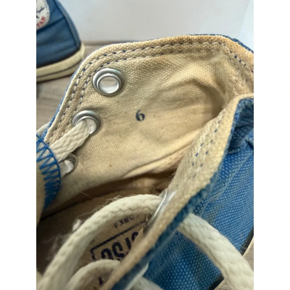 Converse Chuck Taylor Size 6 All Star High Top Blue Canvas Kids Sneakers 87121